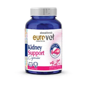 قرص مکمل تقویت کننده کلیه حیوانات یوروپت مدل Eurovet Kidney Support بسته ۶۰ عددی