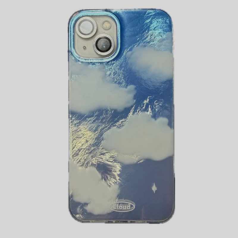 کاور مدل براش طرح ابر مناسب برای گوشی موبایل اپل iPhone 13/14