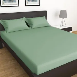 ملحفه انگلیش هوم مدل plain green دو نفره سایز 240x260 سانتی متر