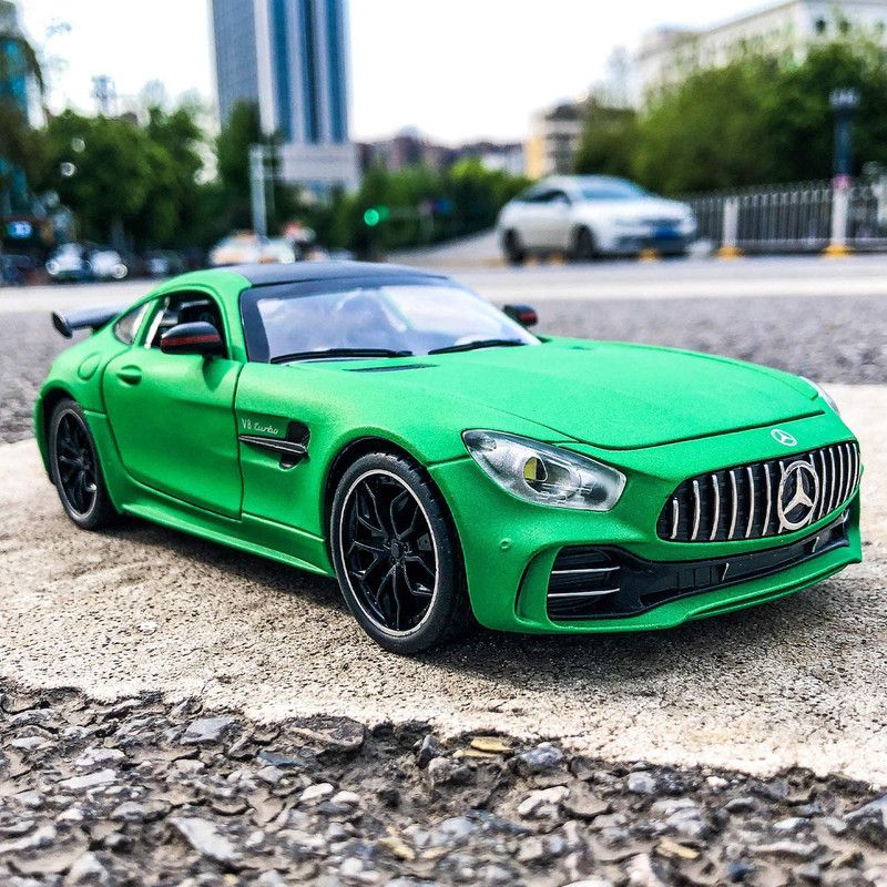 ماکت ماشین مدل فلزی 6درب بازشو موزیکال BENZ AMG GT دودزا -  - 8
