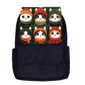 کوله پشتی مدرسه مدل فانتزی طرح گربه کد K006