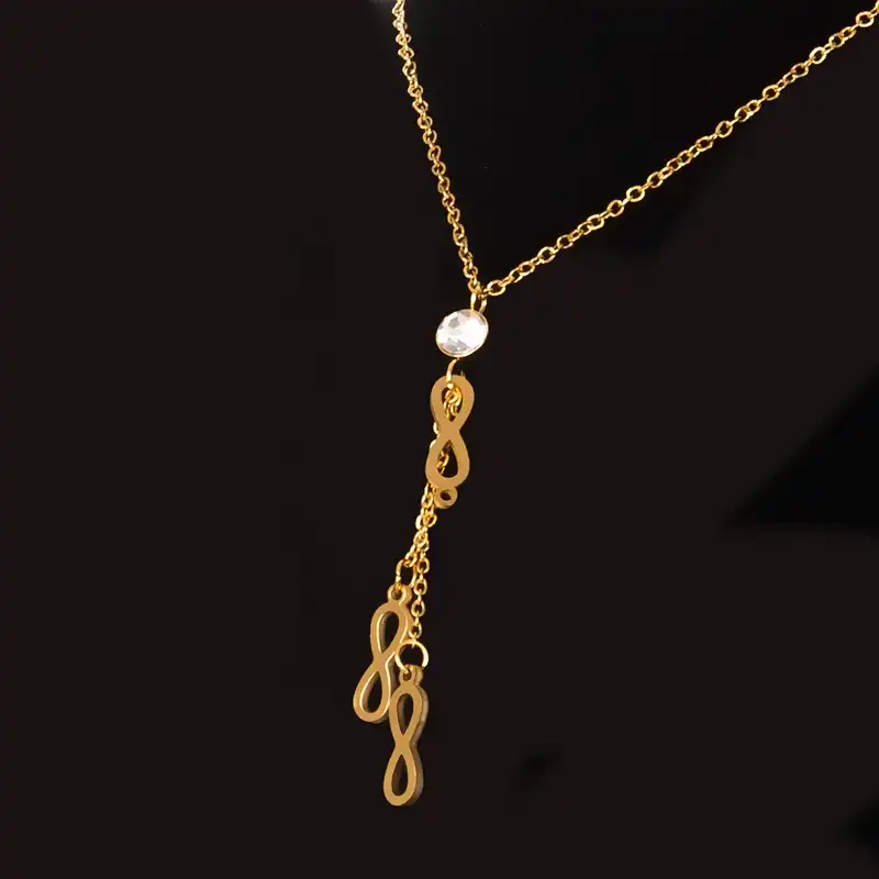 نیم ست زنانه طرح بی نهایت تک نگین کد RKH_713