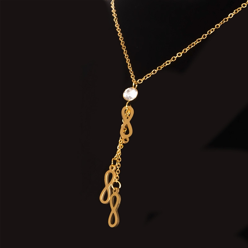 نیم ست زنانه طرح بی نهایت تک نگین کد RKH_713