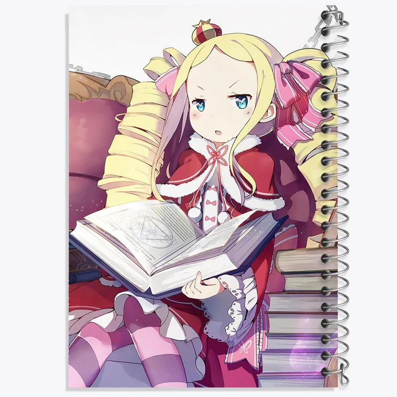 دفتر شطرنجی 50 برگ خندالو طرح براتریس انیمه ری زیرو ReZero کد 12835