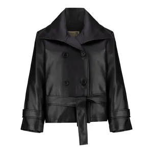 کت چرم زنانه السانا مدل مریدا کد 234401