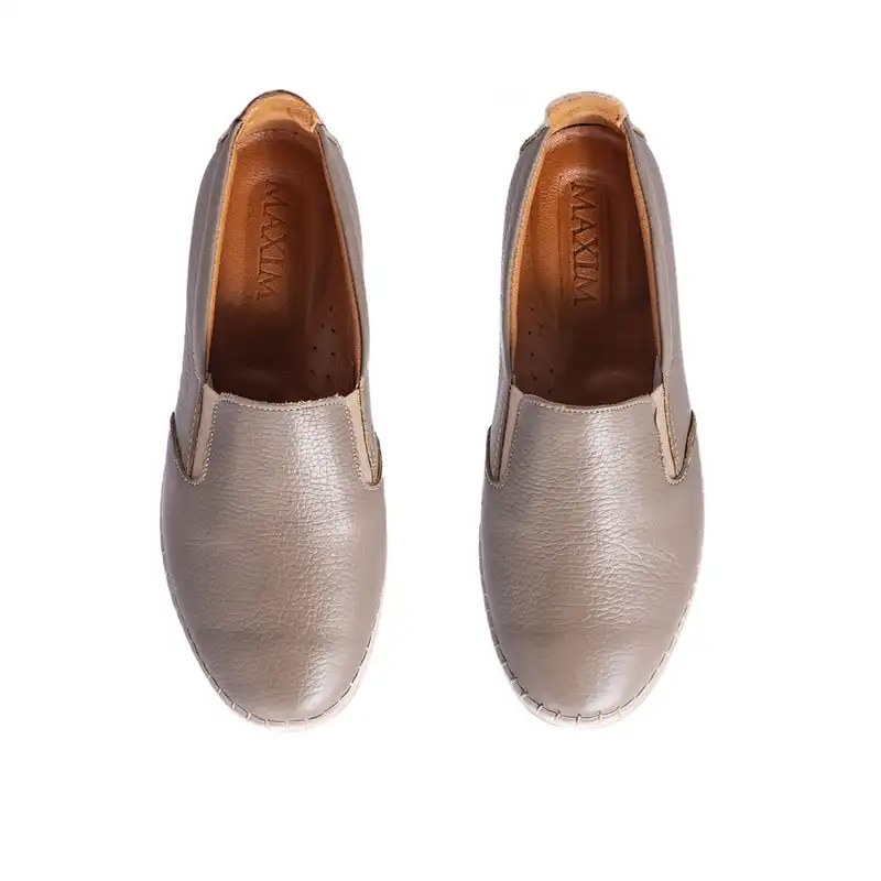 کفش طبی زنانه ماکسیم مدل ساتین رنگ کرم ویزون