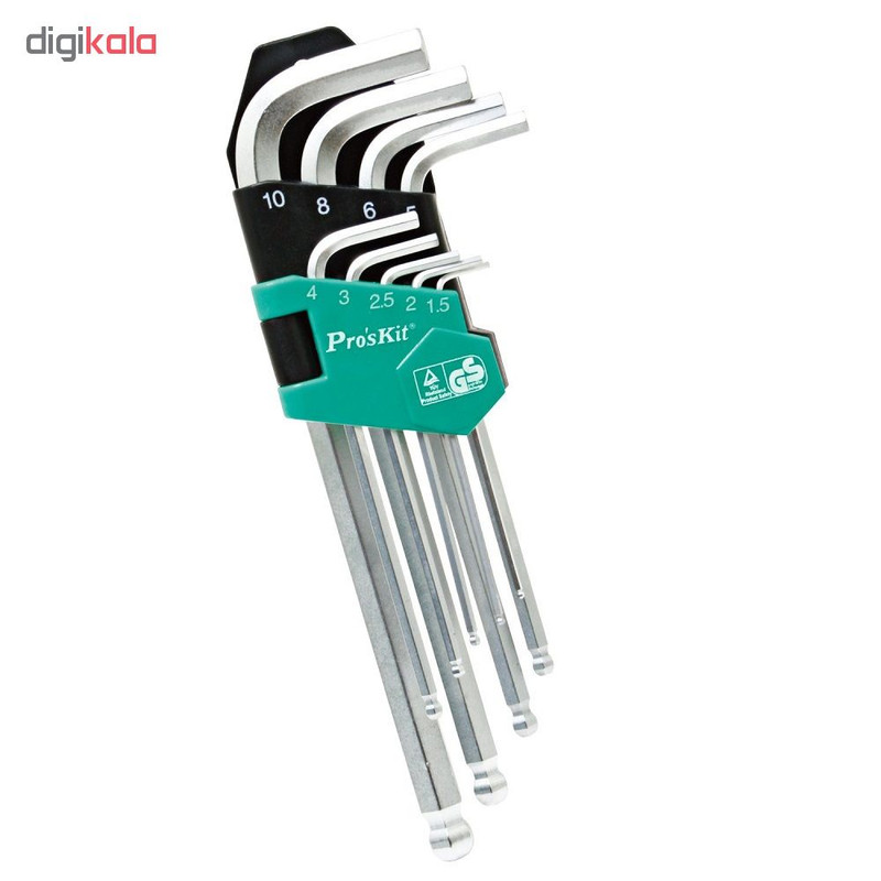 مجموعه 9 عددی آچار آلن پروسکیت مدل HW-229B