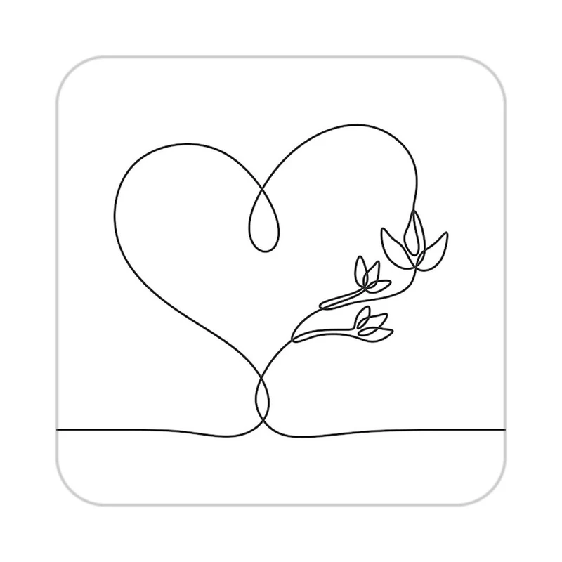 زیر لیوانی کاکتی طرح عاشقانه مدل mp40010