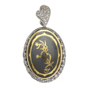 آویز گردنبند نقره زنانه مدل حدید خرداد ماه کد 77871