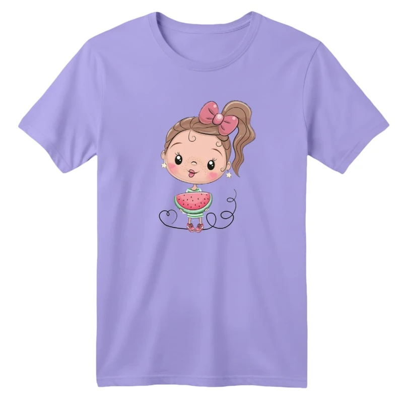 تی شرت آستین کوتاه بچگانه مدل دخترک یلدایی کد 11