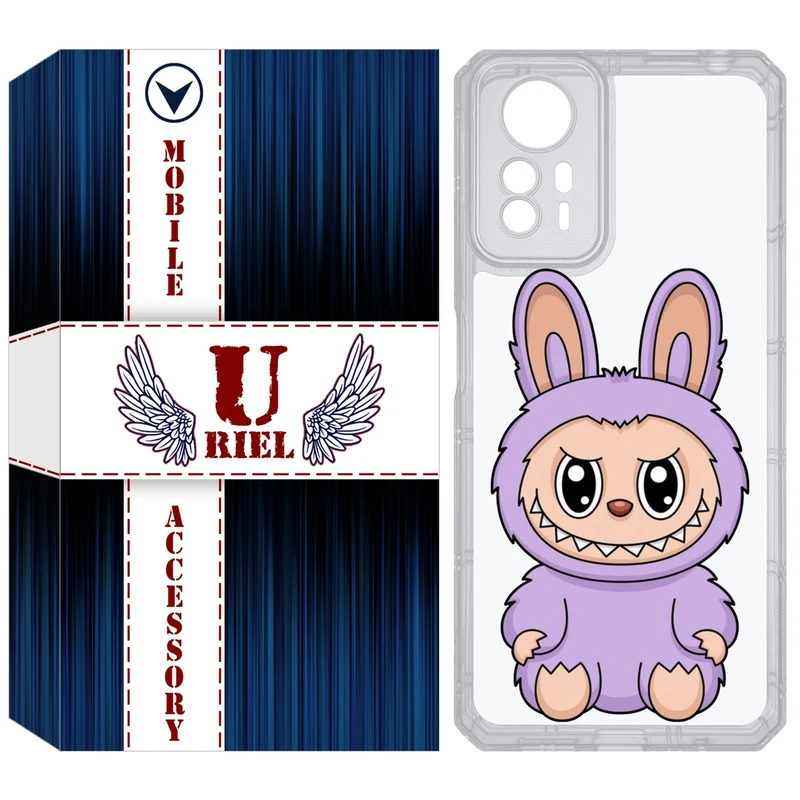 کاور یوریل قاب مدل Clear کد 130 طرح لبوبو مناسب برای گوشی موبایل شیائومی Redmi Note 12S