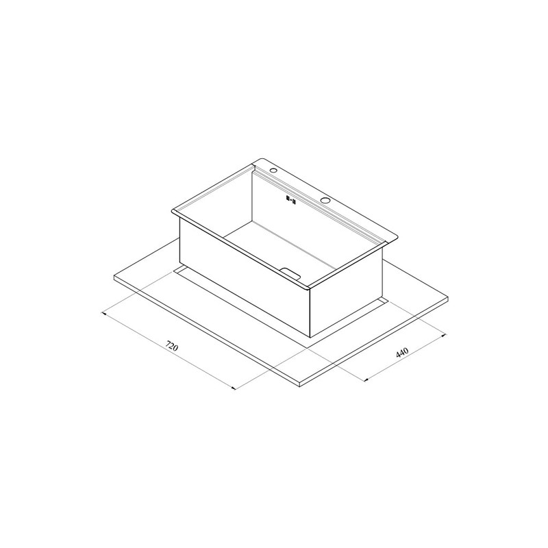 سینک ظرفشویی استیل توکار یک لگنه کن مدل BCN74