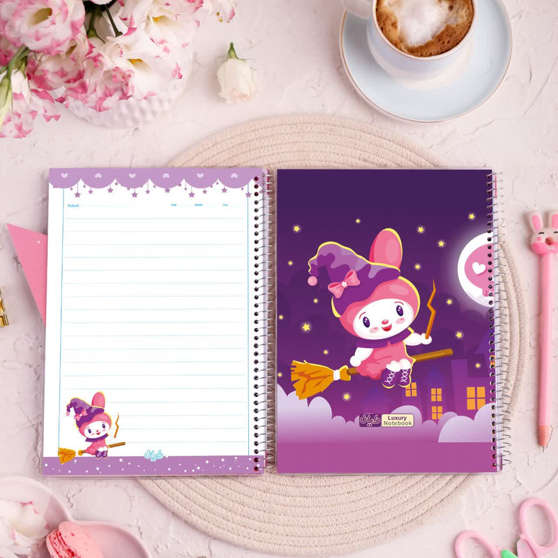 دفتر مشق ۵۰ برگی دایان مدل حاشیه دار طرح کرومی کد ۵۳۸۹ بسته ۹ عددی