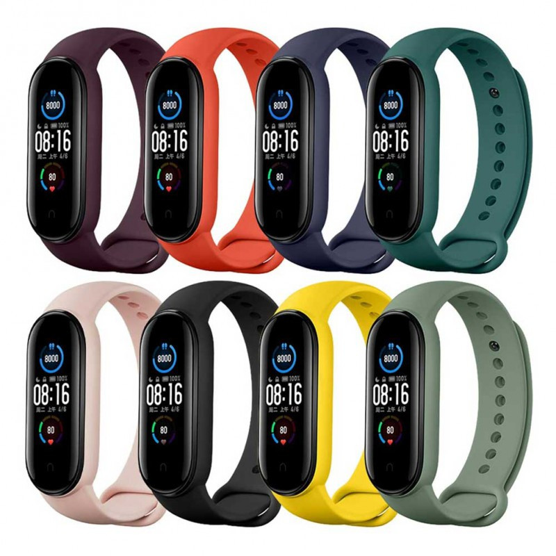 بند مدلRAINBOW کد 05 مناسب برای مچ بند هوشمند شیائومی Mi Band 5 مجموعه 8 عددی