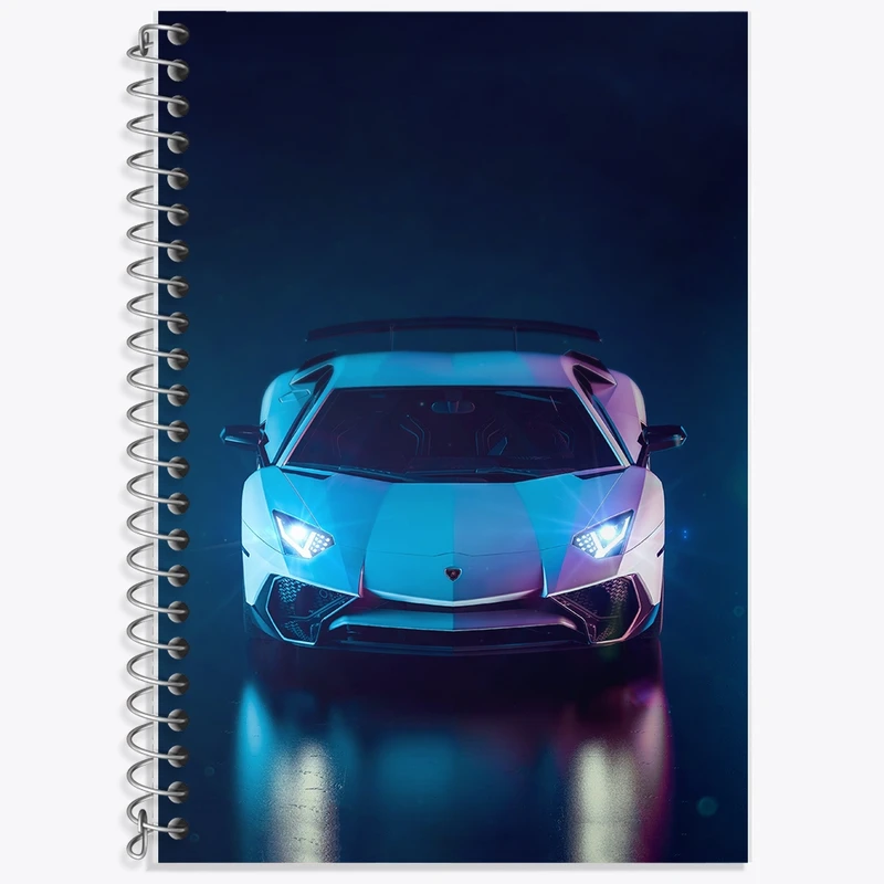 دفتر زبان 50 برگ خندالو مدل سه خط طرح ماشین اسپرت کد F1905