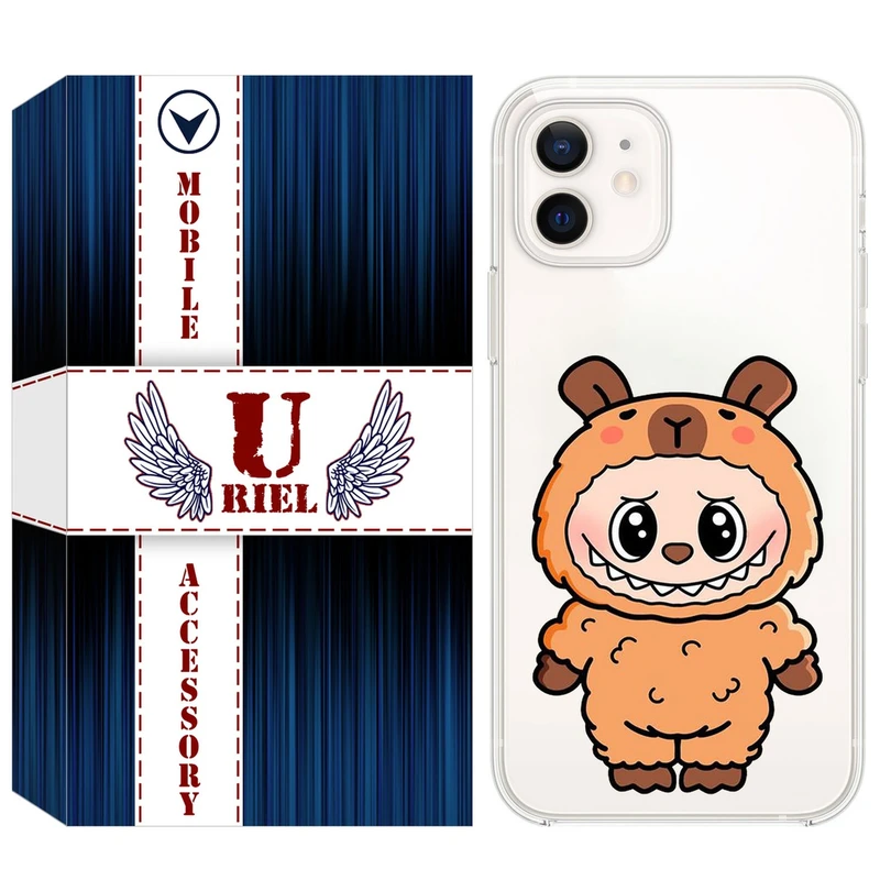 کاور یوریل مدل Clear کد 110 طرح لبوبو Labubu مناسب برای گوشی موبایل اپل iPhone 12