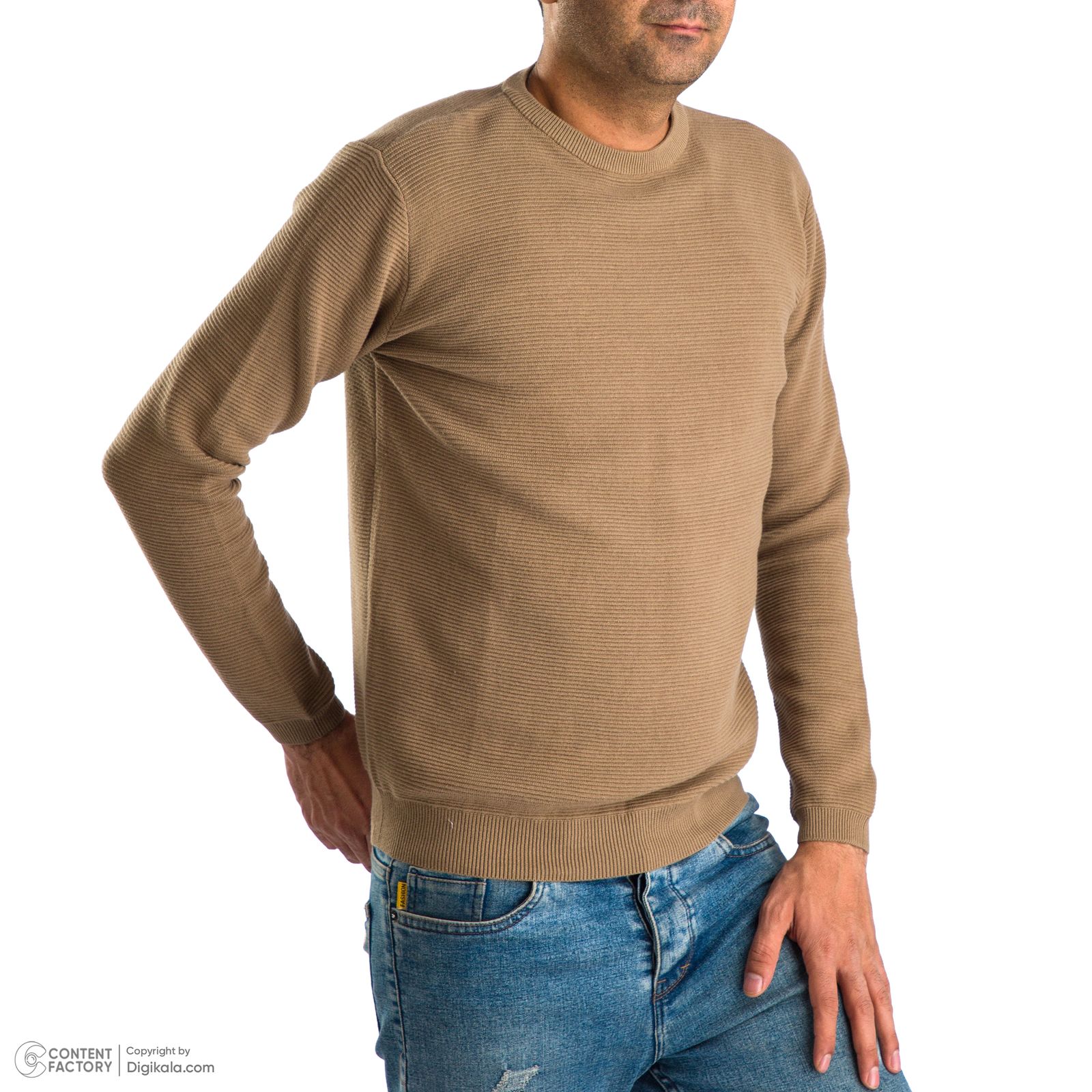 پلیور مردانه اسپیور مدل SMF02-31 رنگ نسکافه ای -  - 4