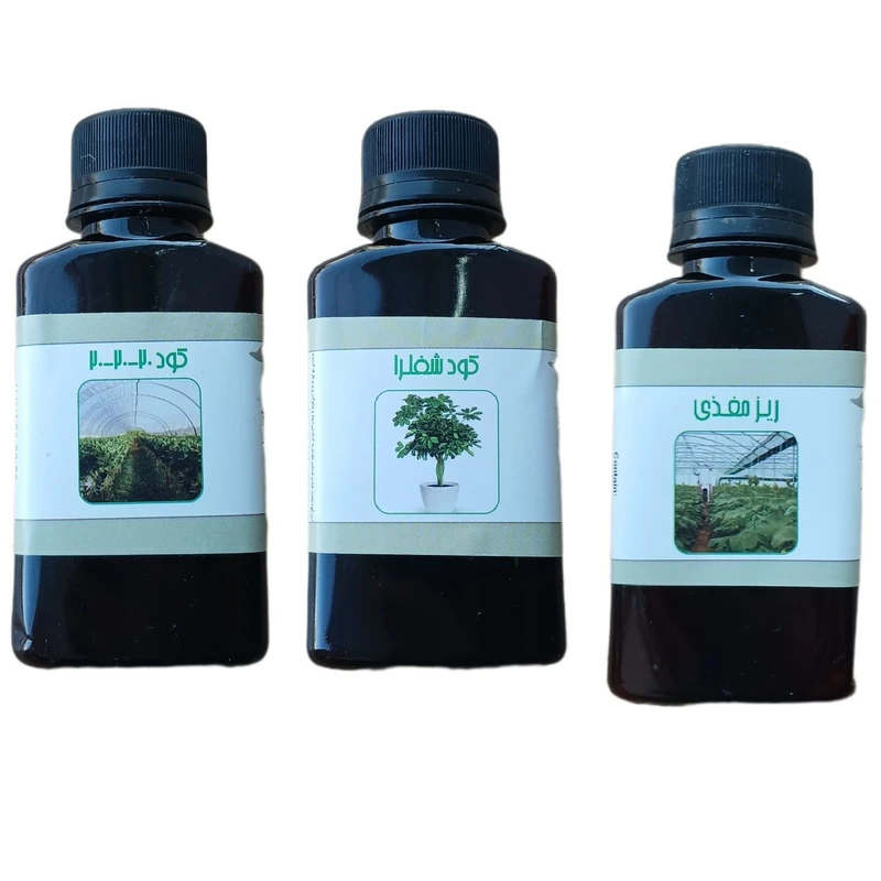 کود مایع کامل سه بیست و ریز مغذی و کود شفلرا مدل life drop حجم 110 میلی لیتر بسته 3 عددی