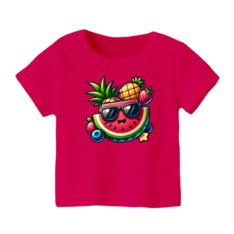 تی شرت آستین کوتاه بچگانه مدل هندوانه یلدایی کد 45