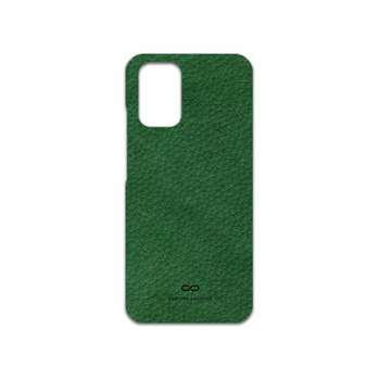 برچسب پوششی ماهوت مدل Green-Leather مناسب برای گوشی موبایل شیائومی Redmi Note 10s