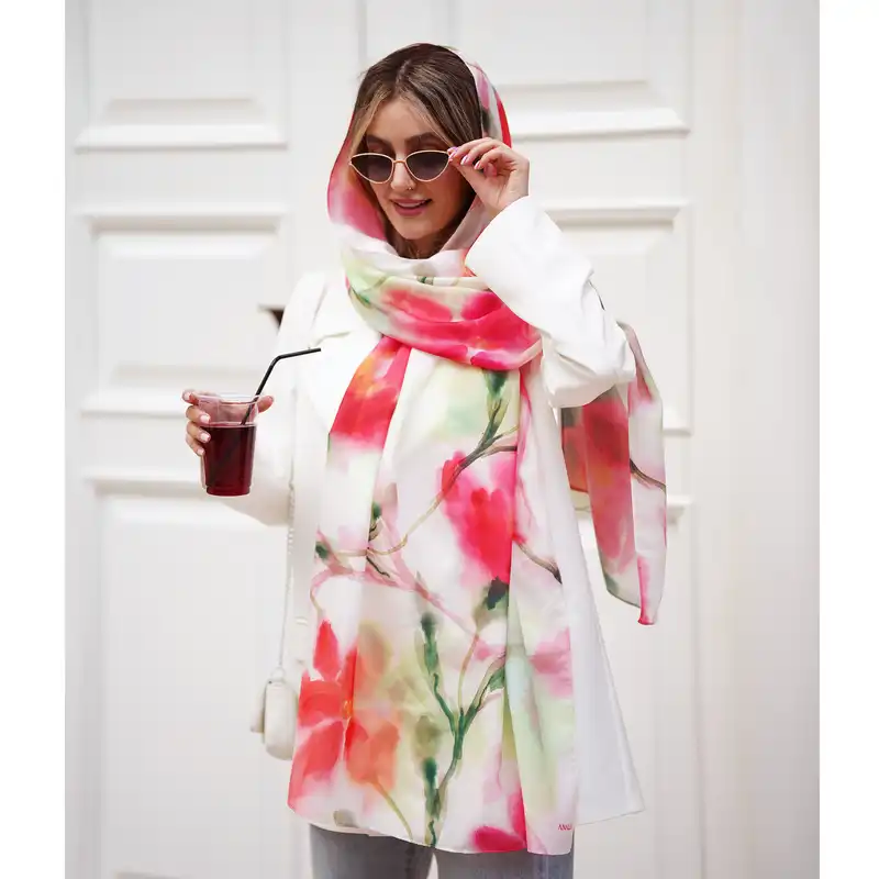 شال زنانه مدل نخ تابستانه مزونی کد ana-1460