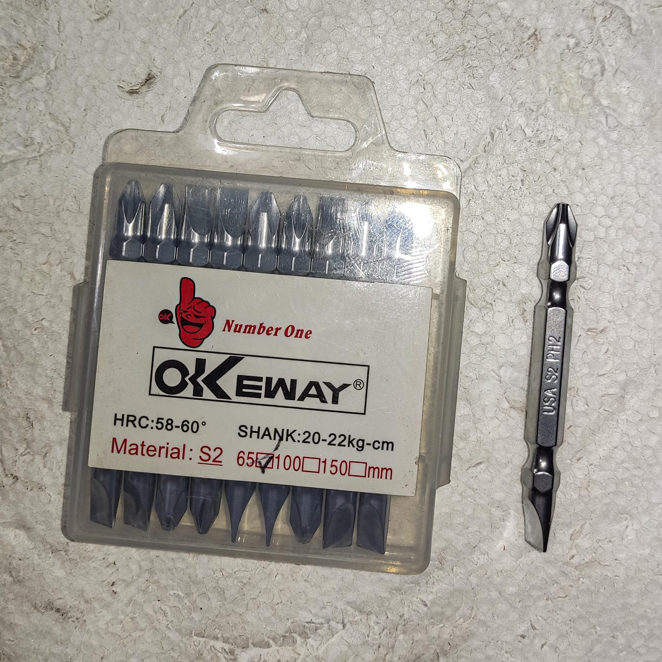 سری پیچ گوشتی یک سر چهارسو یک سر دو سو مدل MATERIAL PH2- S2 65 MM