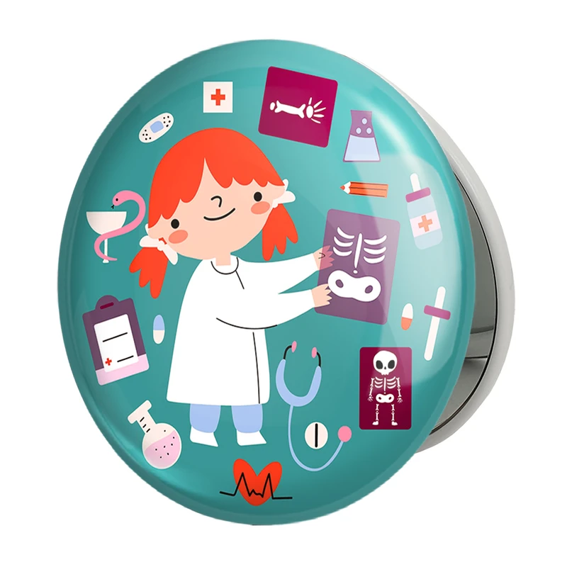 آینه جیبی خندالو طرح پزشک و پرستار کودکانه مدل تاشو کد 36504