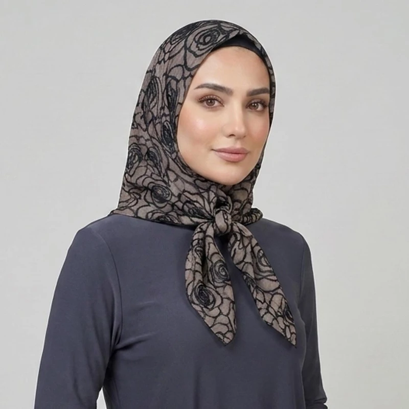 مینی اسکارف زنانه مدل توری گل رز
