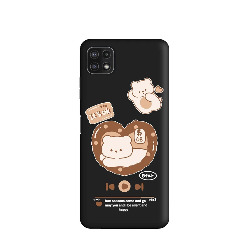 کاور قاب گارد طرح موزیک خرس کد a4718 مناسب برای گوشی موبایل سامسونگ Galaxy A22 5G