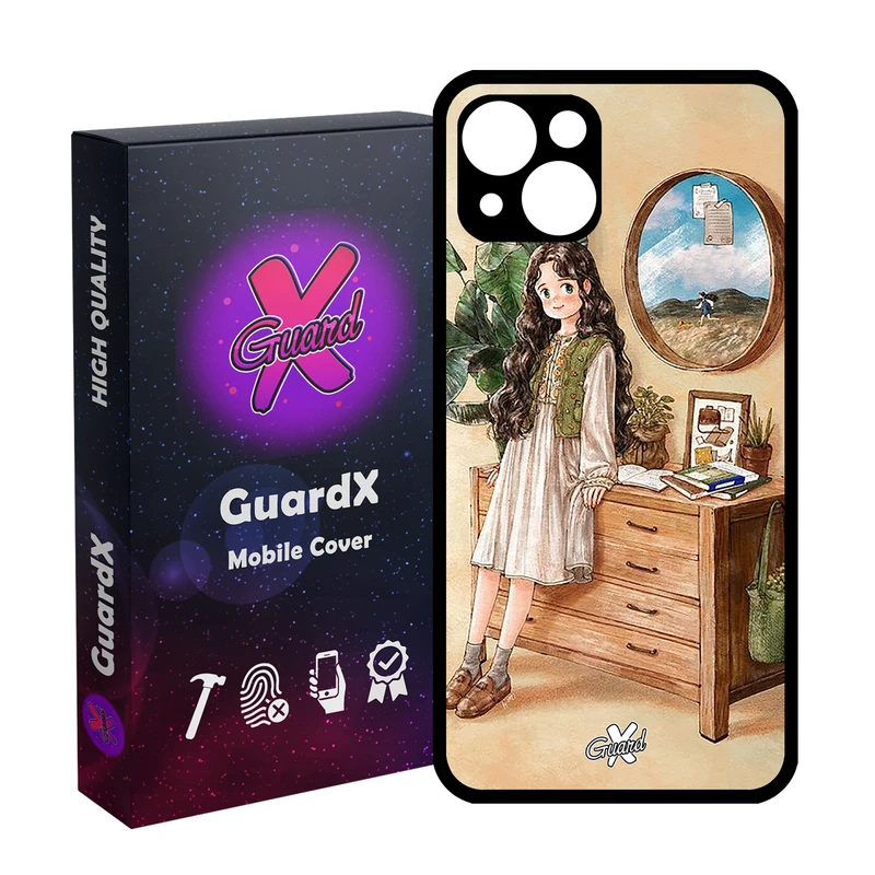 کاور گارد ایکس طرح دختر مدل Glass10308 مناسب برای گوشی موبایل اپل iPhone 13