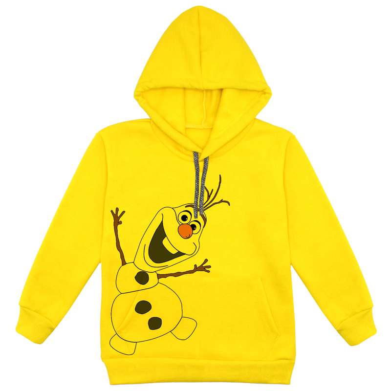 هودی پسرانه مدل آدم برفی F223 رنگ زرد