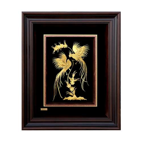  تابلو طلا کوب مارک گلد  طرح مرغ عشق کد TF03