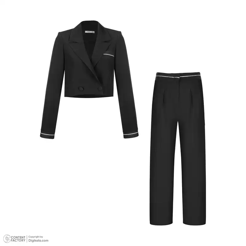 ست کت و شلوار زنانه نیزل مدل 0064-002 رنگ مشکی