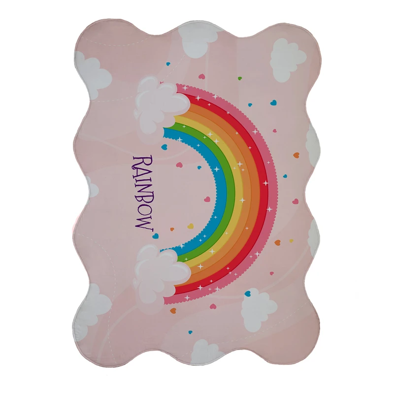 پادری مدل دالبر طرح رنگین کمان کد 9319 سایز 80x110 سانتی متر