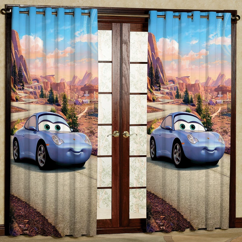 پرده مدل ماشین ها مخمل پانچی کد 1993 سایز 200x140 سانتی متر