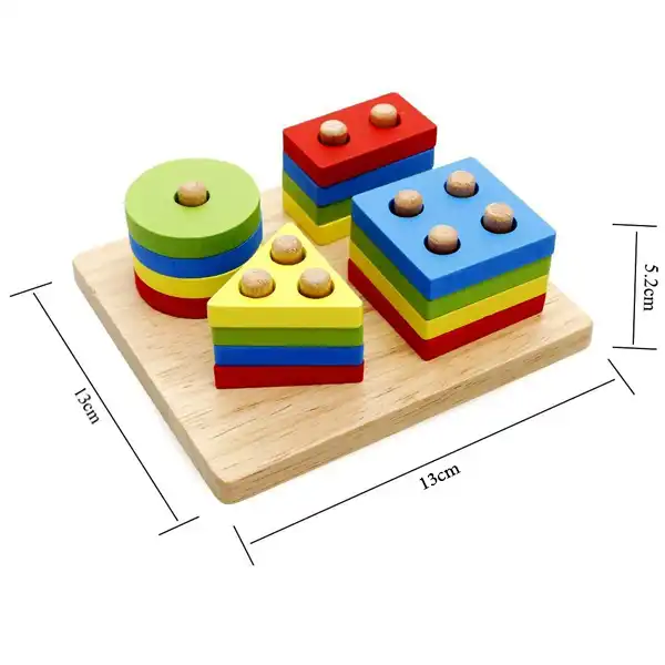 بازی آموزشی مونته سوری طرح اشکال هندسی
