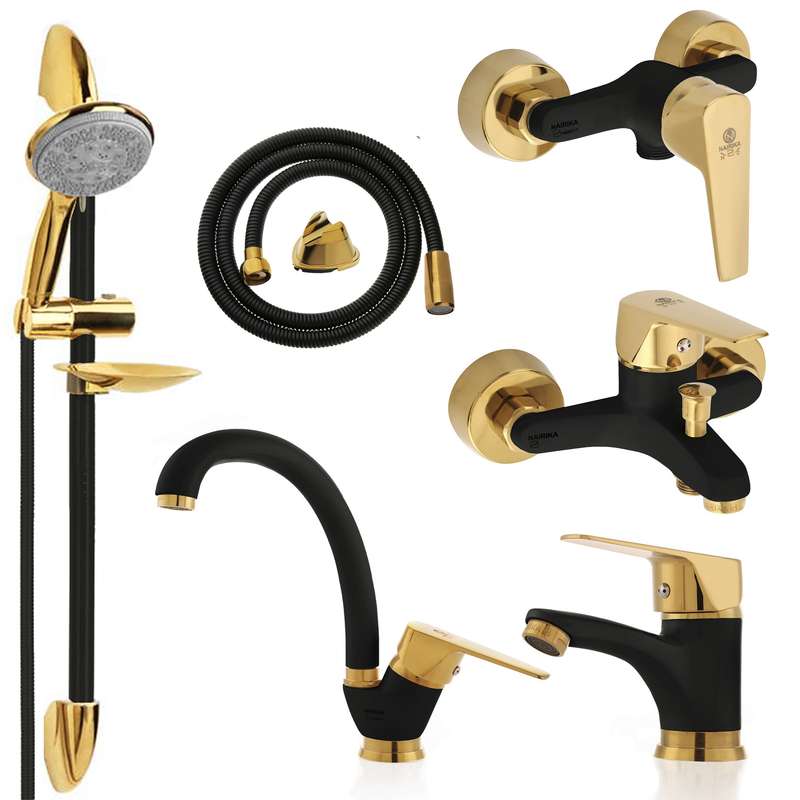 ست شیرآلات نایریکا مدل آروین کد B-02  مجموعه 6 عددی