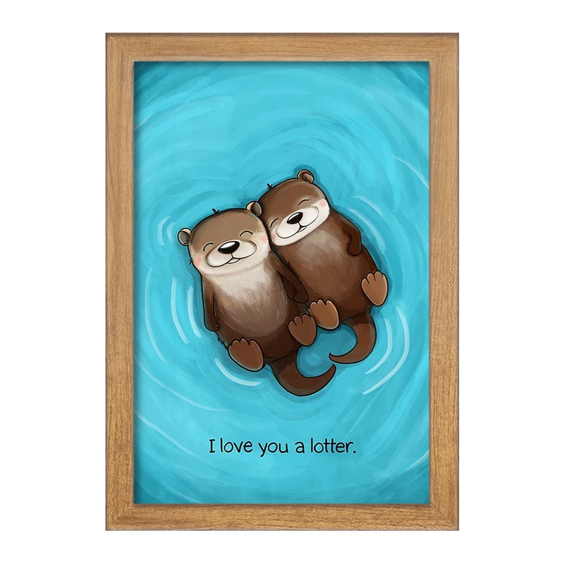 تابلو خندالو مدل سمور آبی  کد 5061