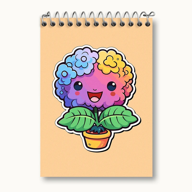 دفتر یادداشت 50 برگ خندالو مدل گل و گیاه کد 36623