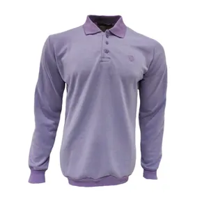 پولوشرت  آستین بلند مردانه مدل یقه دار