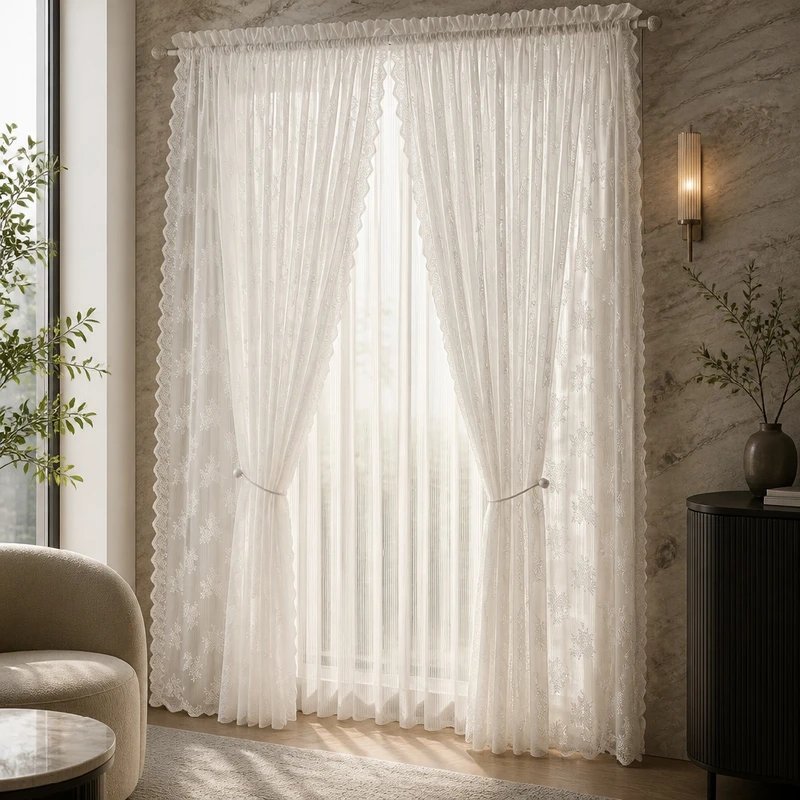پرده مدل نازگل سایز 280 × 280 سانتی‌متر
