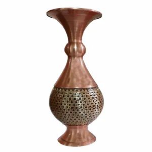 گلدان خاتم کاری مسی کد 5431
