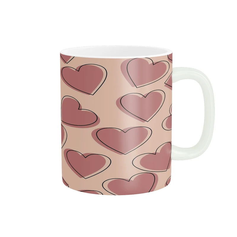 ماگ پادآفرین مدل فانتزی طرح پینترستی قلب کد p9966