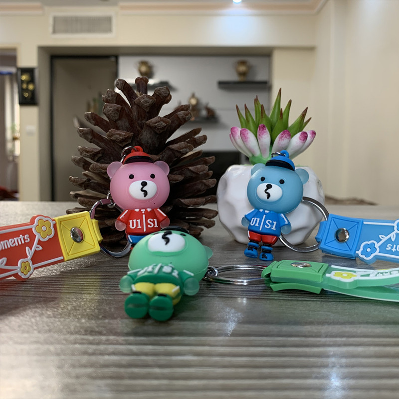 جاکلیدی دخترانه مدل سیلیکونی اکشن فیگور خرس UI-SI