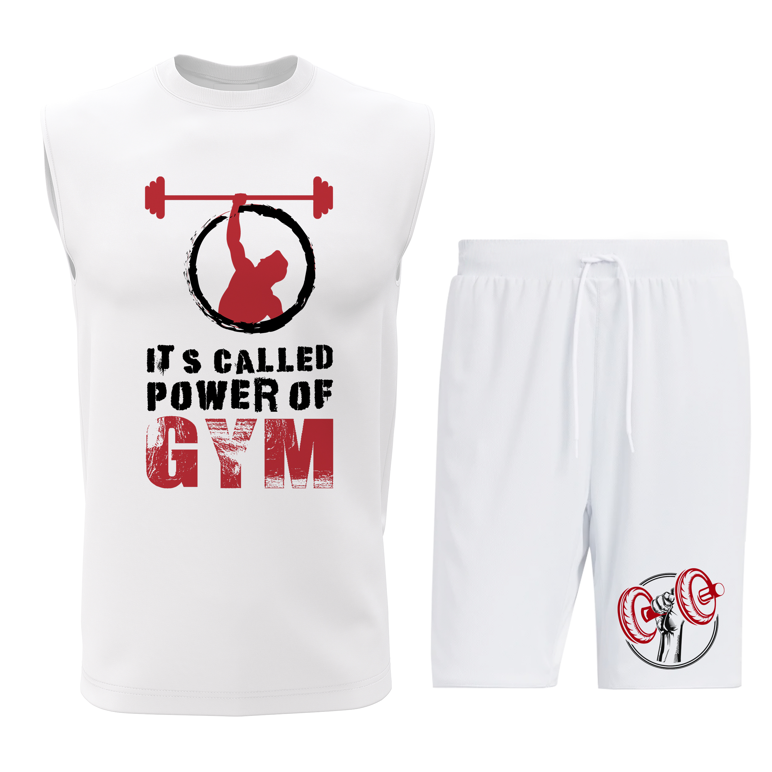 ست تاپ و شلوارک مردانه طرح GYM مدل G076W