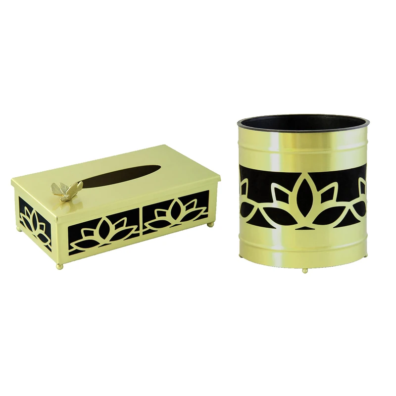 ست سطل و جای دستمال سالی نو مدل غنچه کد B-561