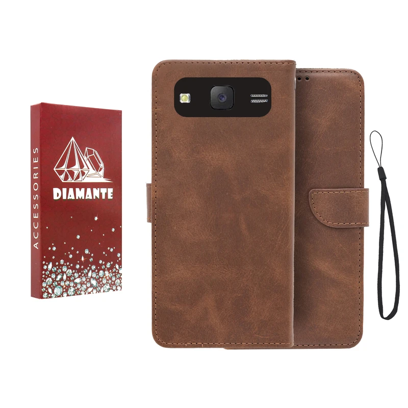 کیف کلاسوری دیامانته مدل جاکارتی مناسب برای گوشی موبایل سامسونگ galaxy J2 به همراه بند آویز