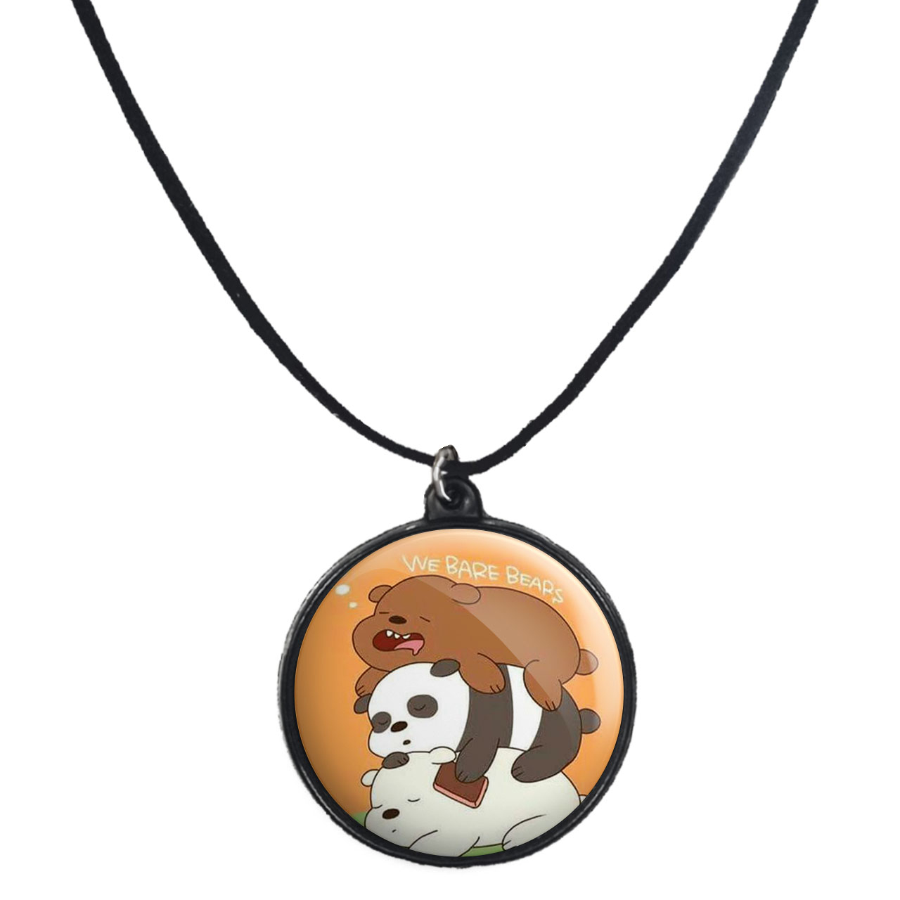 گردنبند پرمانه طرح خرس‌های کله‌فندقی کد pmb.10251 مدل دو طرفه