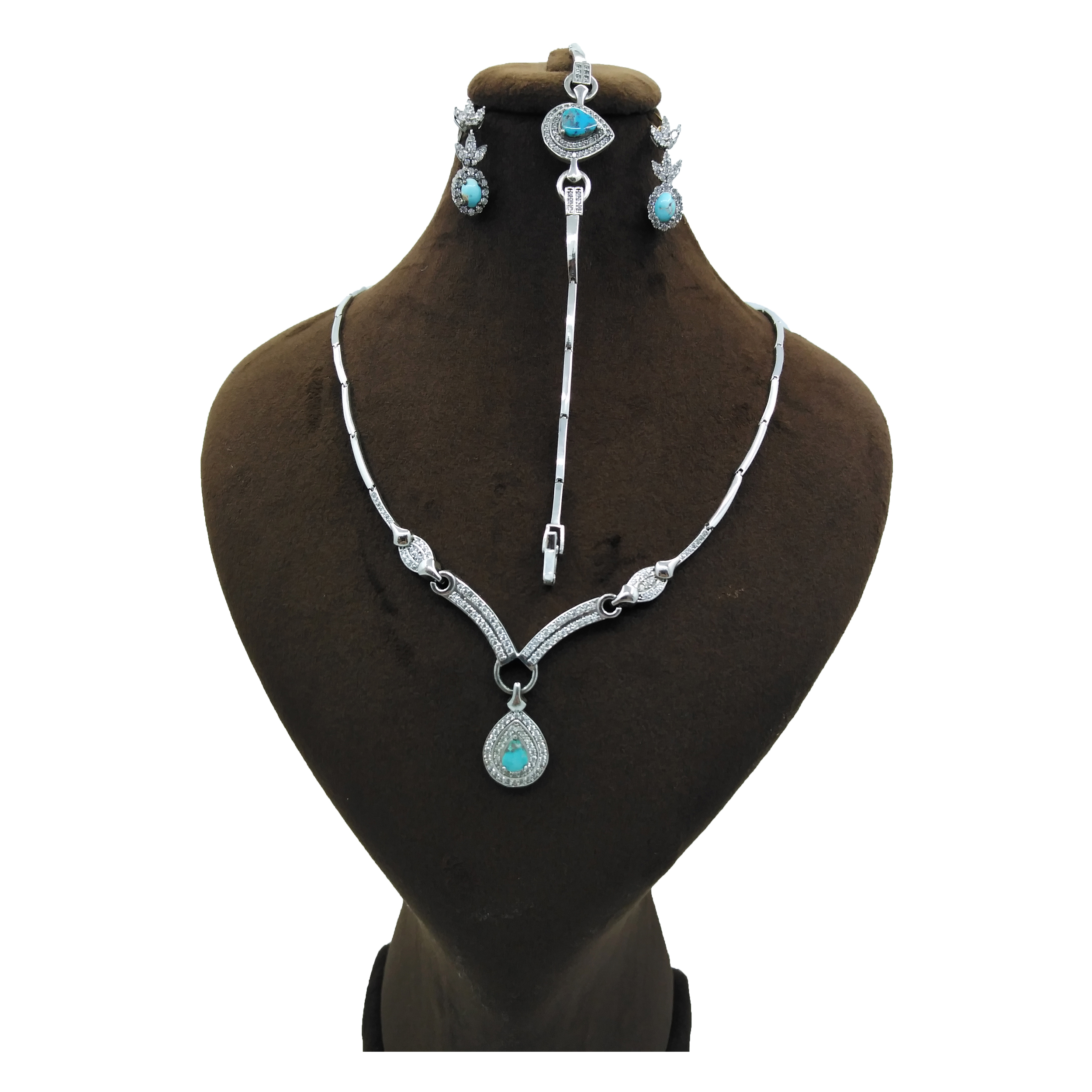 نیم ست نقره زنانه کد 4036