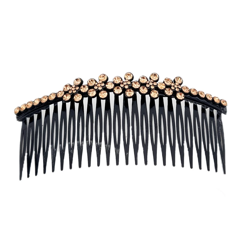 شانه مو زنانه مدل شینیون نگین دار کد brg 89